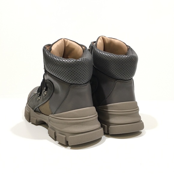 Gucci 521679 Flashtrek Leather Ankle Boots -Graphite -US 8.5 -NEW - Picture 3 of 10